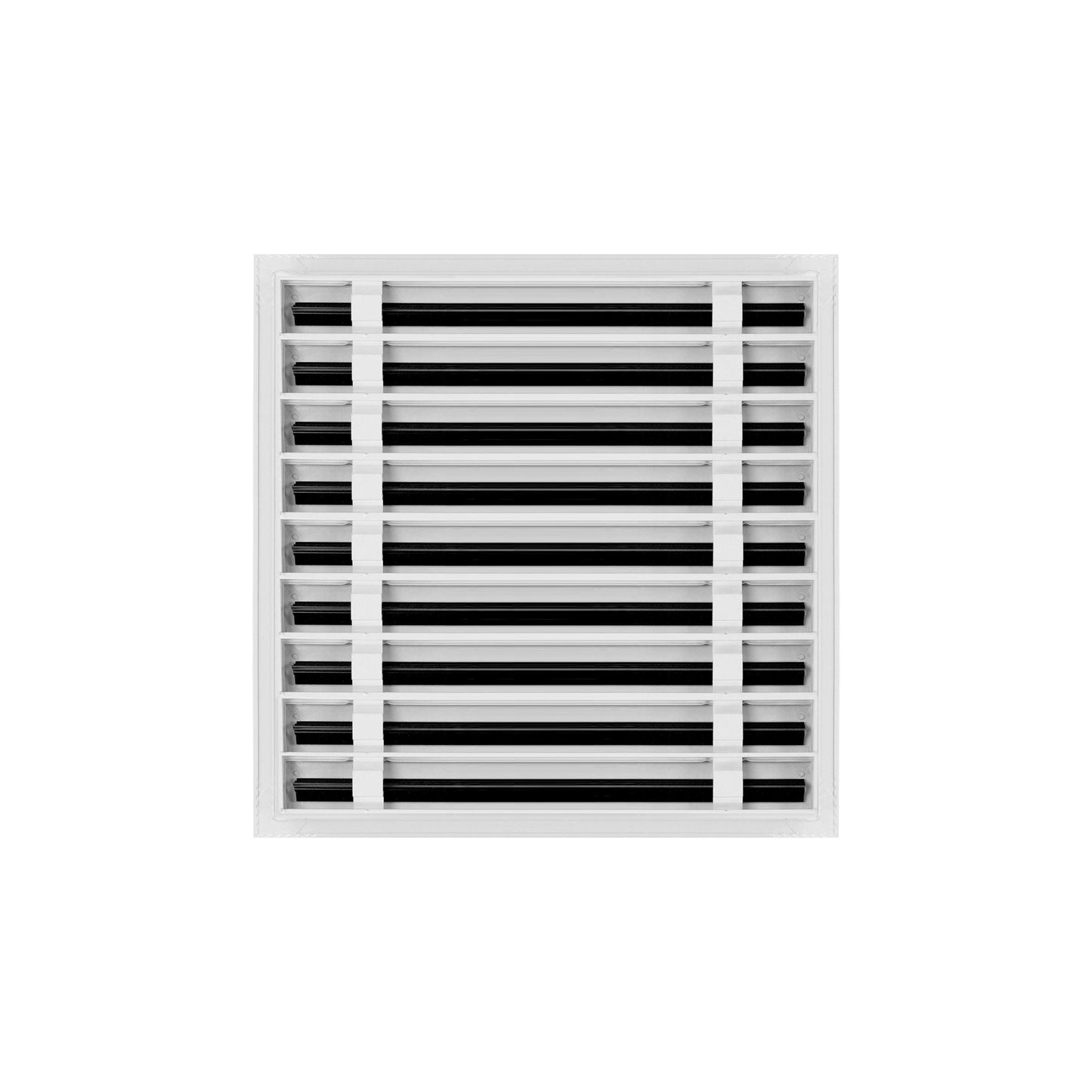 Back of 18x18 Modern Air Vent Cover White - 18x18 Standard Linear Slot Diffuser White - Texas Buildmart