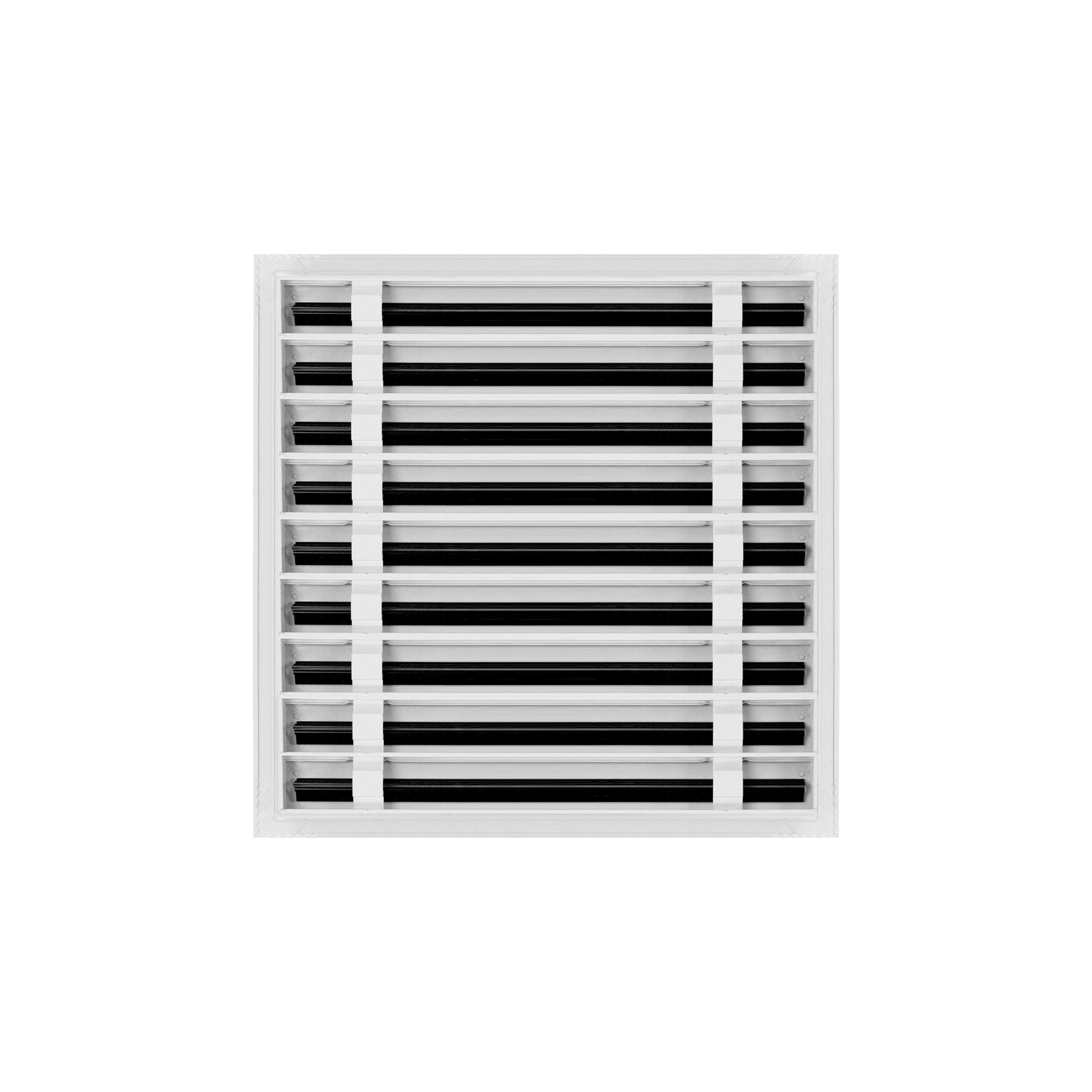 Back of 18x18 Modern Air Vent Cover White - 18x18 Standard Linear Slot Diffuser White - Texas Buildmart
