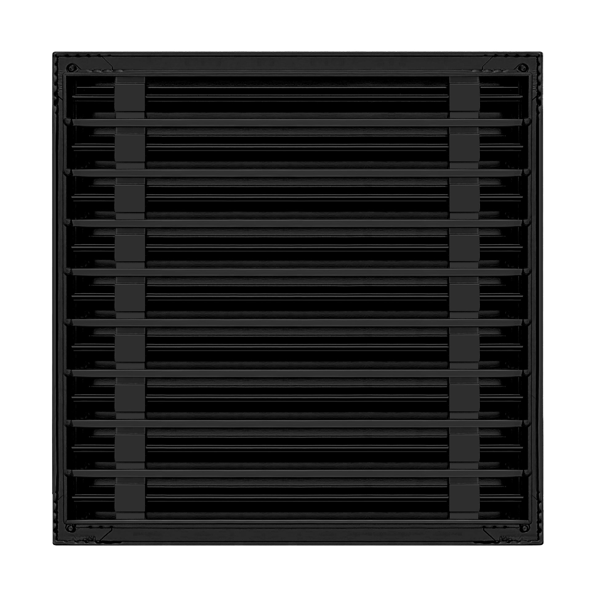 Back of 18x18 Modern Air Vent Cover Black - 18x18 Standard Linear Slot Diffuser Black - Texas Buildmart