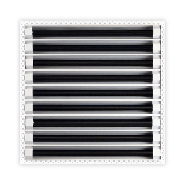 BUILDMART - 18x18 MUD-IN Air Vent Cover - Drywall MUD IN White Air Vent - MUD Linear Slot Diffuser - Register Grille for Ceiling and Walls - Texas Buildmart