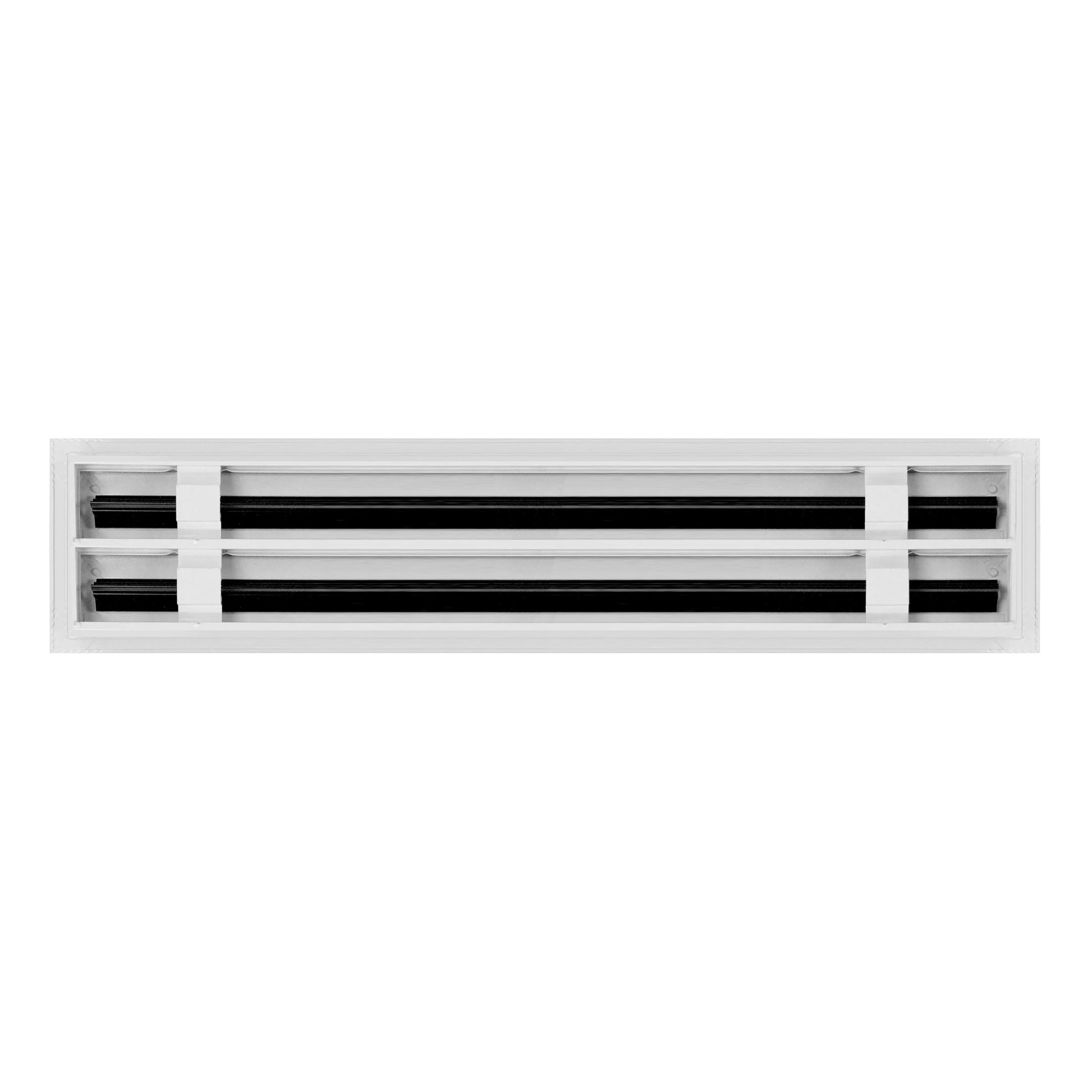 Back of 18x4 Modern Air Vent Cover White - 18x4 Standard Linear Slot Diffuser White - Texas Buildmart