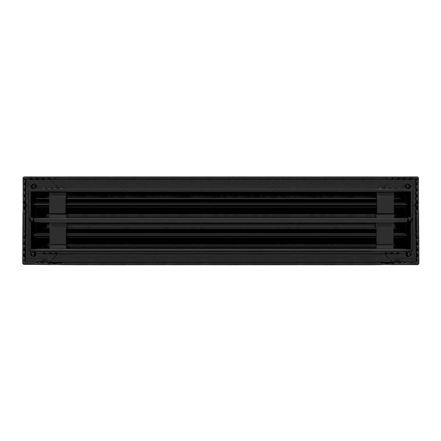 Back of 18x4 Modern Air Vent Cover Black - 18x4 Standard Linear Slot Diffuser Black - Texas Buildmart