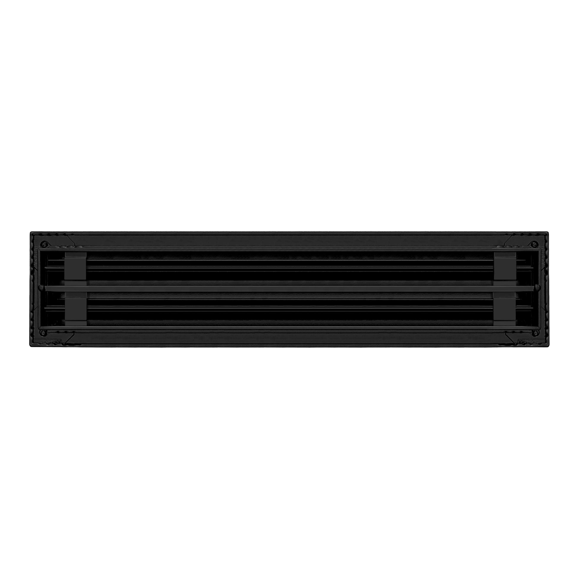 Back of 18x4 Modern Air Vent Cover Black - 18x4 Standard Linear Slot Diffuser Black - Texas Buildmart