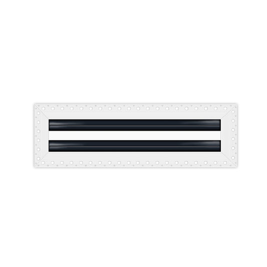 BUILDMART - 18" MUD-IN Linear Slot Diffuser - 2 Slot - Air Vent Cover - Drywall MUD IN White Air Vent - MUD Linear Slot Diffuser - Register Grille for Ceiling and Walls - Texas Buildmart