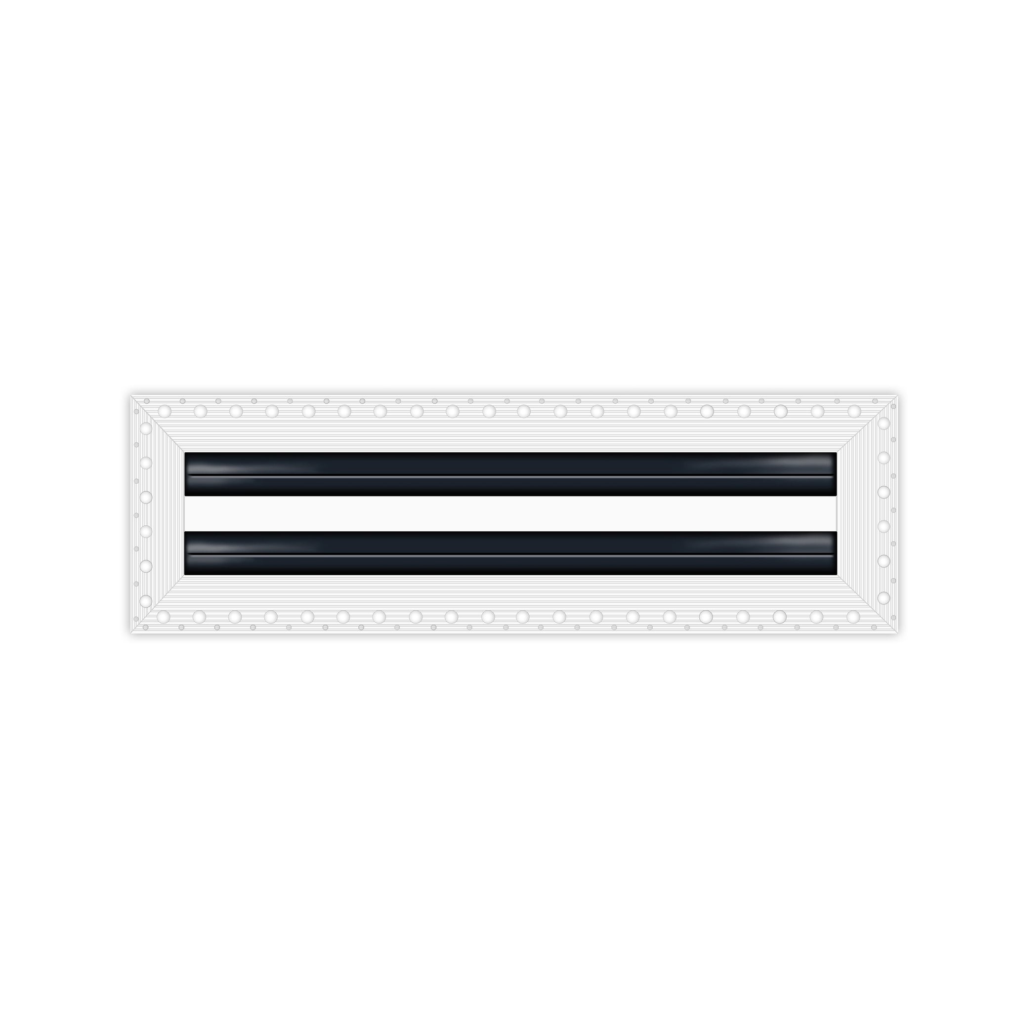 BUILDMART - 18" MUD-IN Linear Slot Diffuser - 2 Slot - Air Vent Cover - Drywall MUD IN White Air Vent - MUD Linear Slot Diffuser - Register Grille for Ceiling and Walls - Texas Buildmart