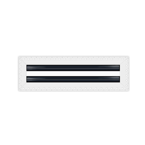 BUILDMART - 18" Linear Slot Diffuser - 2 Slot - Mud In Air Vent Cover - Drywall Mud-in White Air Vent - Mud Linear Slot Diffuser - Register Grille for Ceiling and Walls - Texas Buildmart