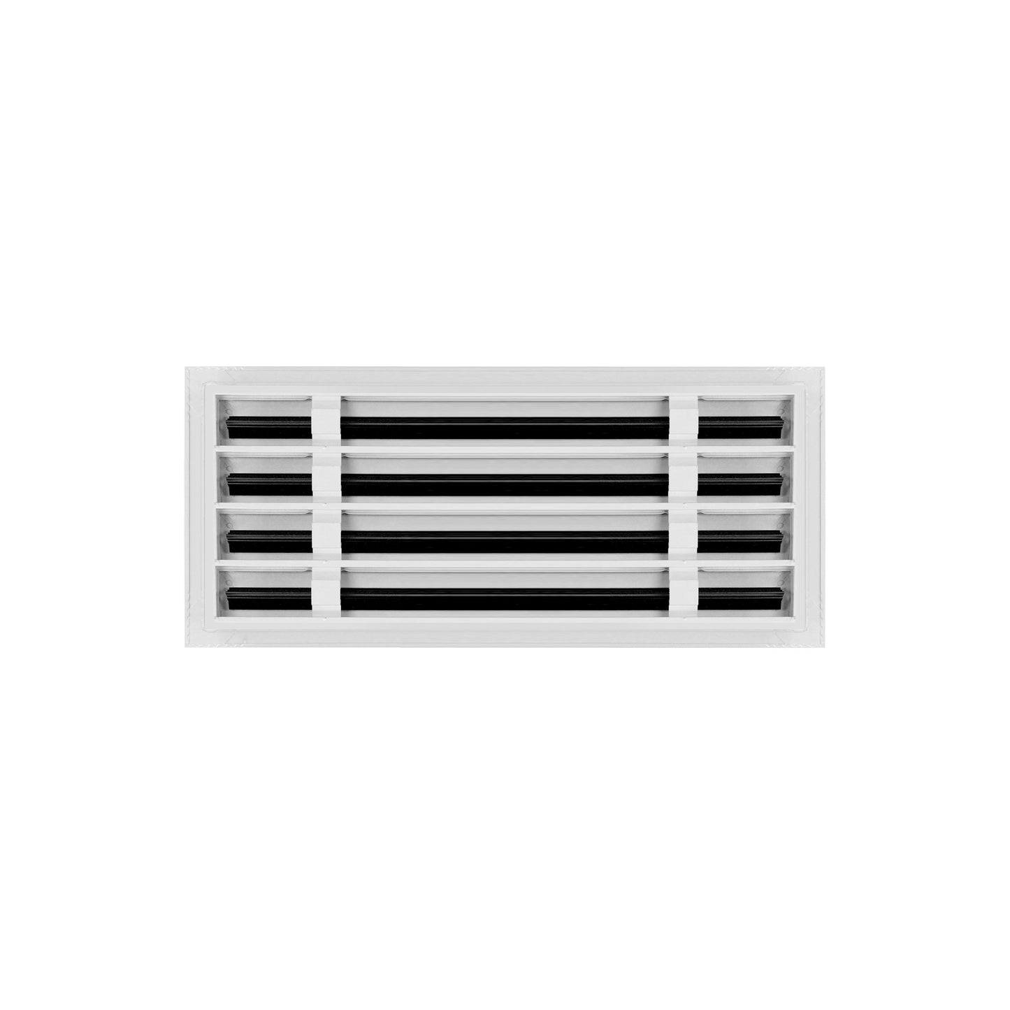 Back of 18x8 Modern Air Vent Cover White - 18x8 Standard Linear Slot Diffuser White - Texas Buildmart