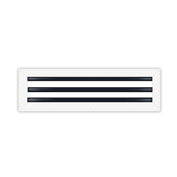 BUILDMART - 20x6 MUD-IN Air Vent Cover - Drywall MUD IN White Air Vent - MUD Linear Slot Diffuser - Register Grille for Ceiling and Walls - Texas Buildmart