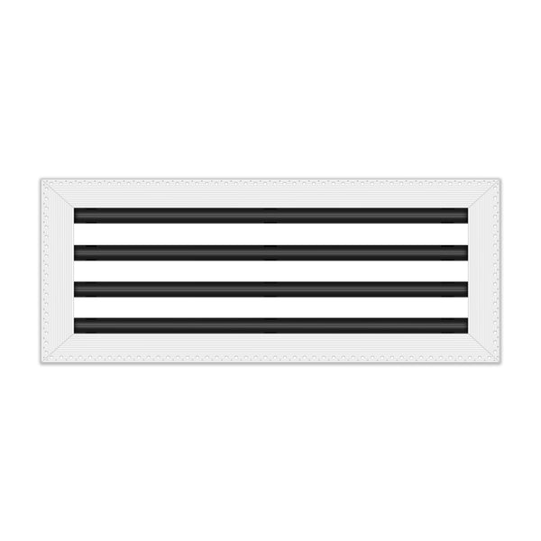 BUILDMART - 20x8 MUD-IN Air Vent Cover - Drywall MUD IN White Air Vent - MUD Linear Slot Diffuser - Register Grille for Ceiling and Walls - Texas Buildmart