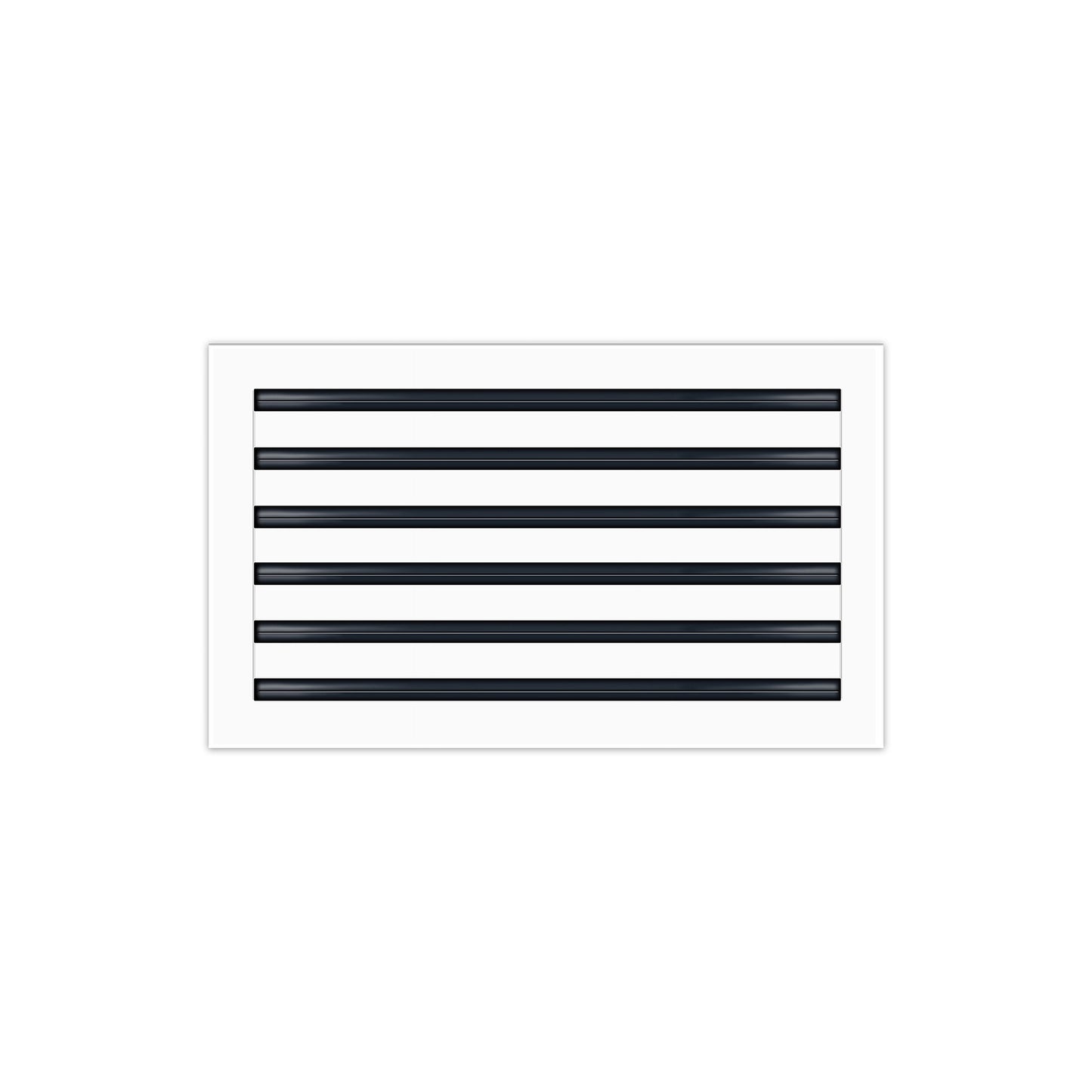 Front of 20x12 Modern Air Vent Cover White - 20x12 Standard Linear Slot Diffuser White - Texas Buildmart