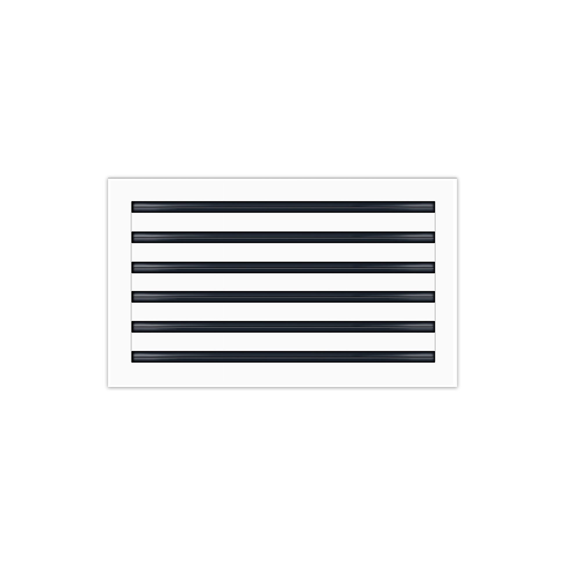 Front of 20x12 Modern Air Vent Cover White - 20x12 Standard Linear Slot Diffuser White - Texas Buildmart