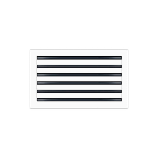 Front of 20x12 Modern Air Vent Cover White - 20x12 Standard Linear Slot Diffuser White - Texas Buildmart