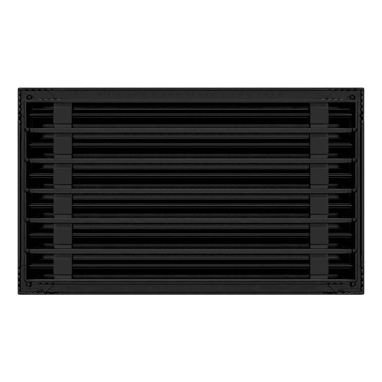 Back of 20x12 Modern Air Vent Cover Black - 20x12 Standard Linear Slot Diffuser Black - Texas Buildmart