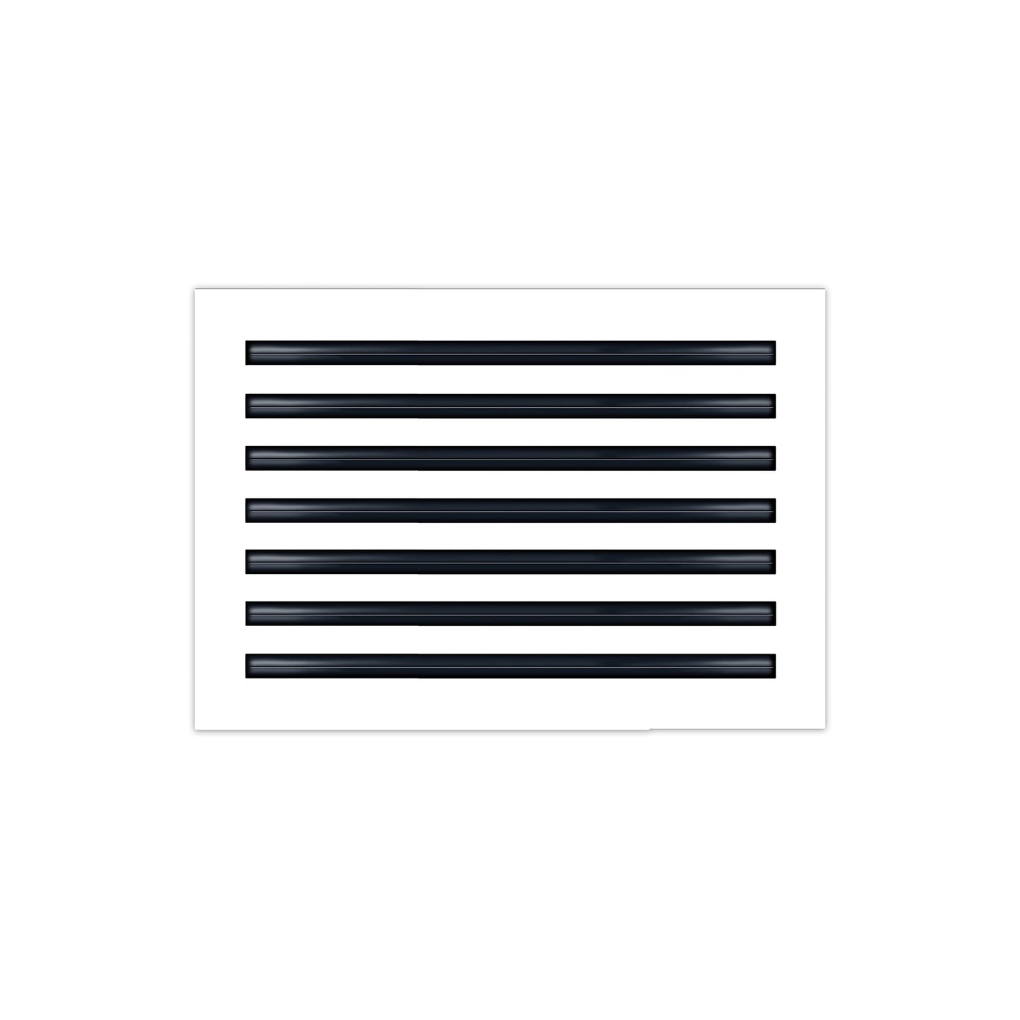 Front of 20x14 Modern Air Vent Cover White - 20x14 Standard Linear Slot Diffuser White - Texas Buildmart