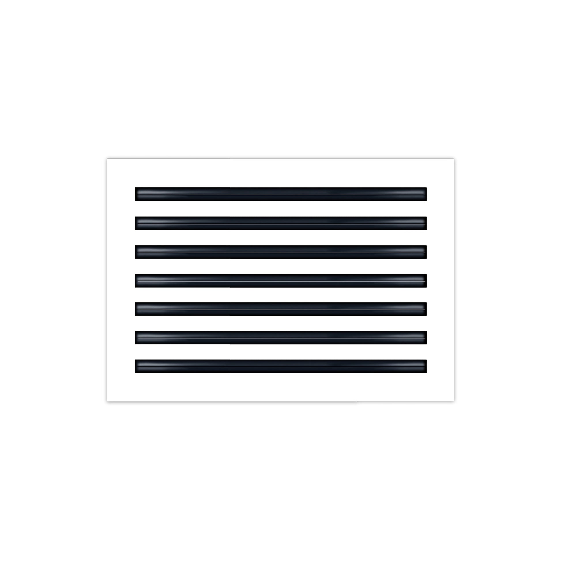 Front of 20x14 Modern Air Vent Cover White - 20x14 Standard Linear Slot Diffuser White - Texas Buildmart