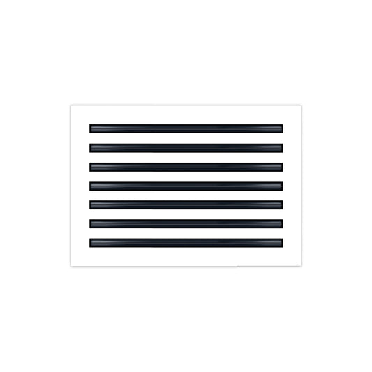 Front of 20x14 Modern Air Vent Cover White - 20x14 Standard Linear Slot Diffuser White - Texas Buildmart