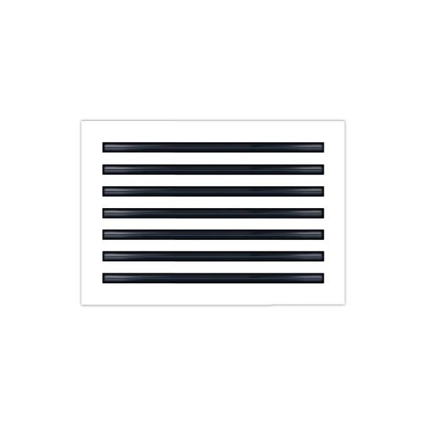 Front of 20x14 Modern Air Vent Cover White - 20x14 Standard Linear Slot Diffuser White - Texas Buildmart