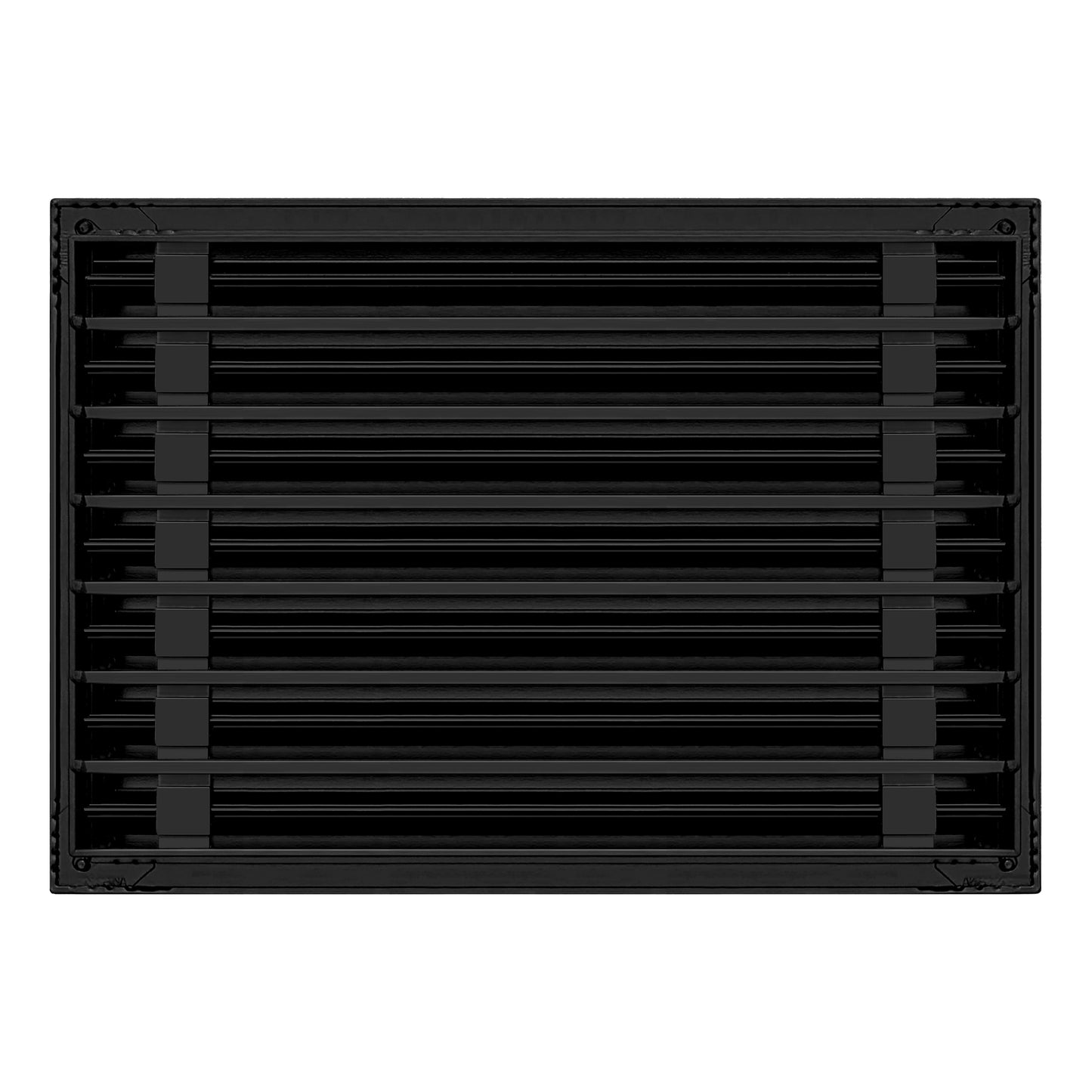 Back of 20x14 Modern Air Vent Cover Black - 20x14 Standard Linear Slot Diffuser Black - Texas Buildmart