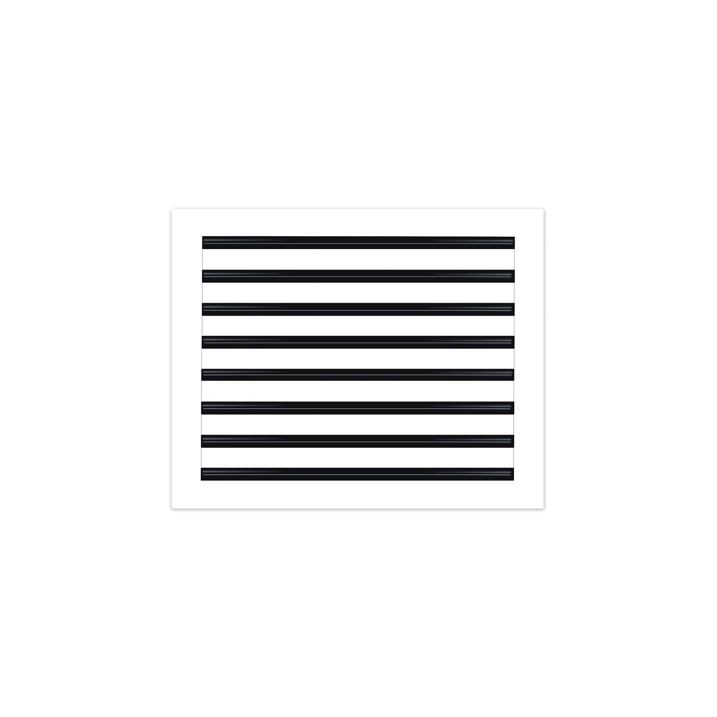 Front of 20x16 Modern Air Vent Cover White - 20x16 Standard Linear Slot Diffuser White - Texas Buildmart