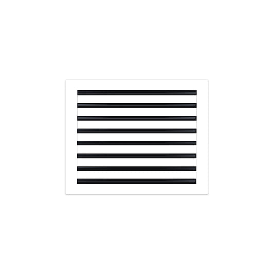 Front of 20x16 Modern Air Vent Cover White - 20x16 Standard Linear Slot Diffuser White - Texas Buildmart