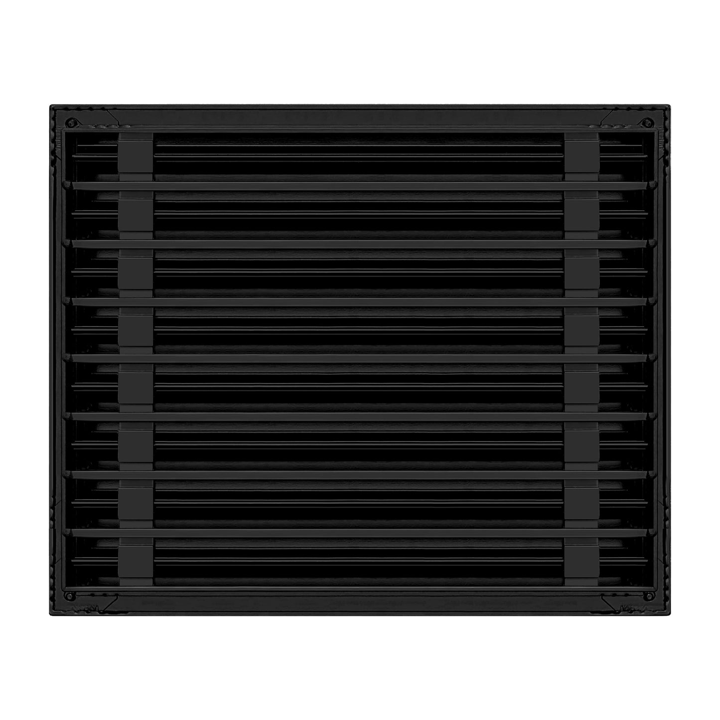 Back of 20x16 Modern Air Vent Cover Black - 20x16 Standard Linear Slot Diffuser Black - Texas Buildmart