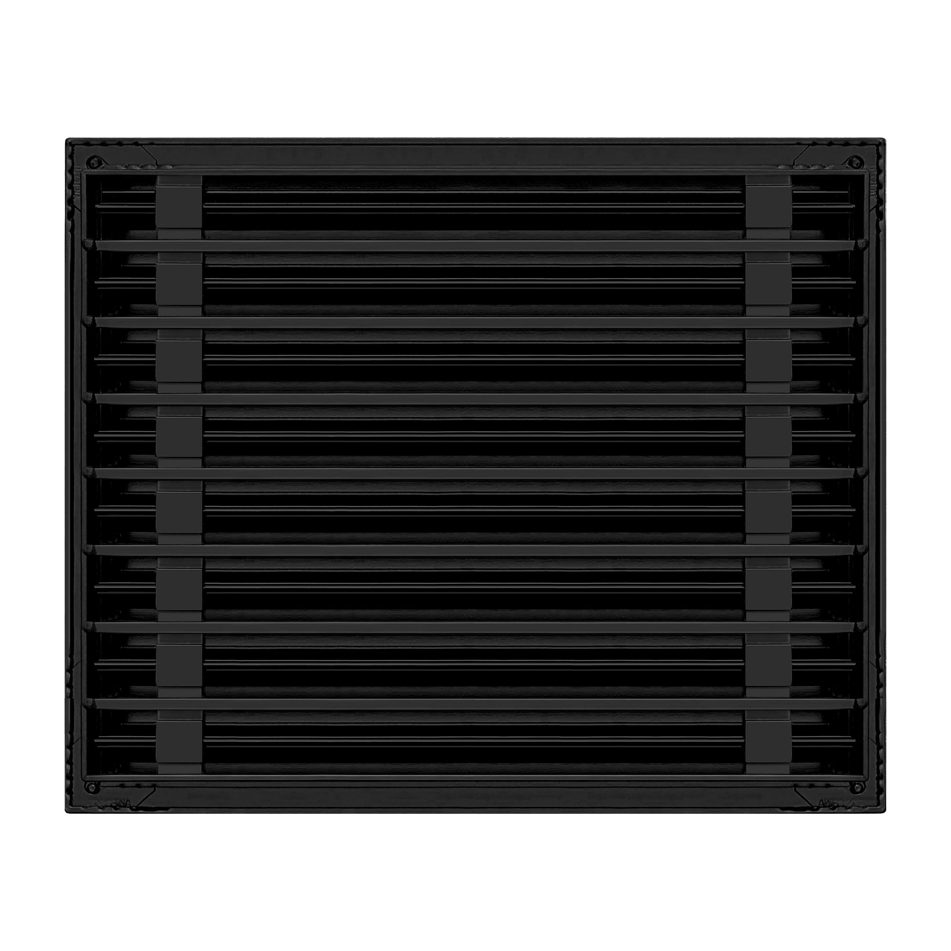 Back of 20x16 Modern Air Vent Cover Black - 20x16 Standard Linear Slot Diffuser Black - Texas Buildmart