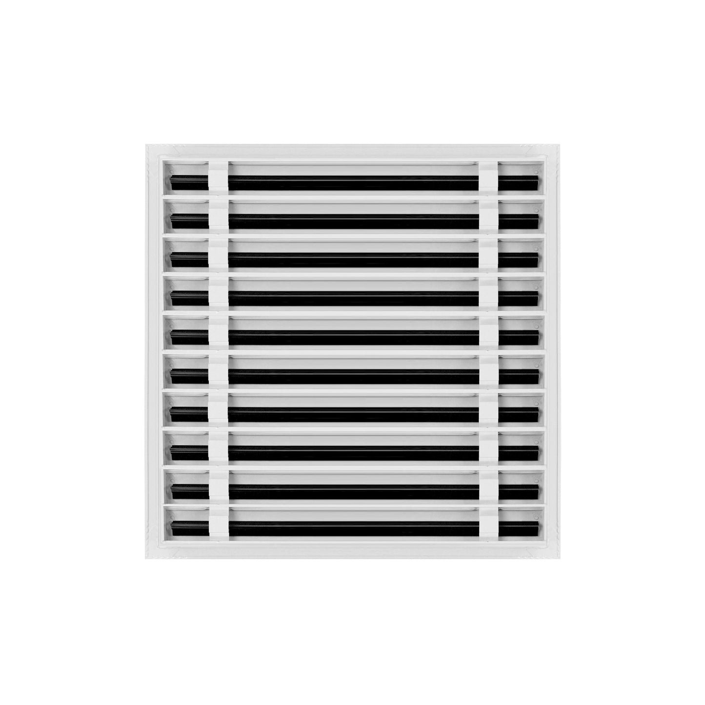 Back of 20x20 Modern Air Vent Cover White - 20x20 Standard Linear Slot Diffuser White - Texas Buildmart