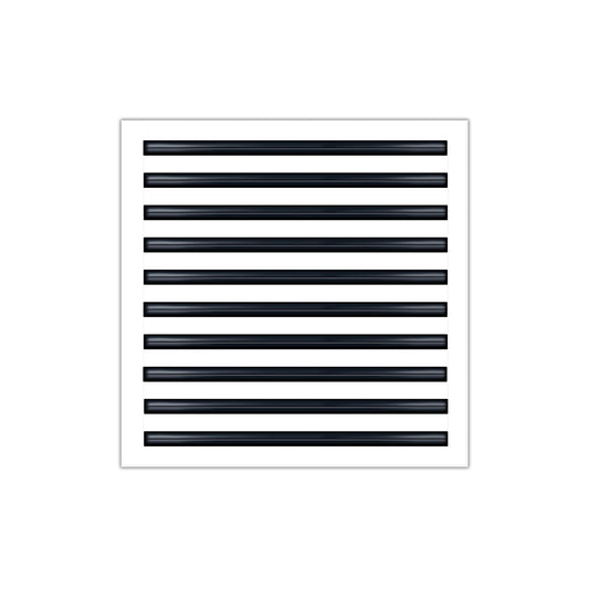 Front of 20x20 Modern Air Vent Cover White - 20x20 Standard Linear Slot Diffuser White - Texas Buildmart