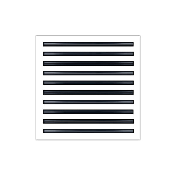 Front of 20x20 Modern Air Vent Cover White - 20x20 Standard Linear Slot Diffuser White - Texas Buildmart