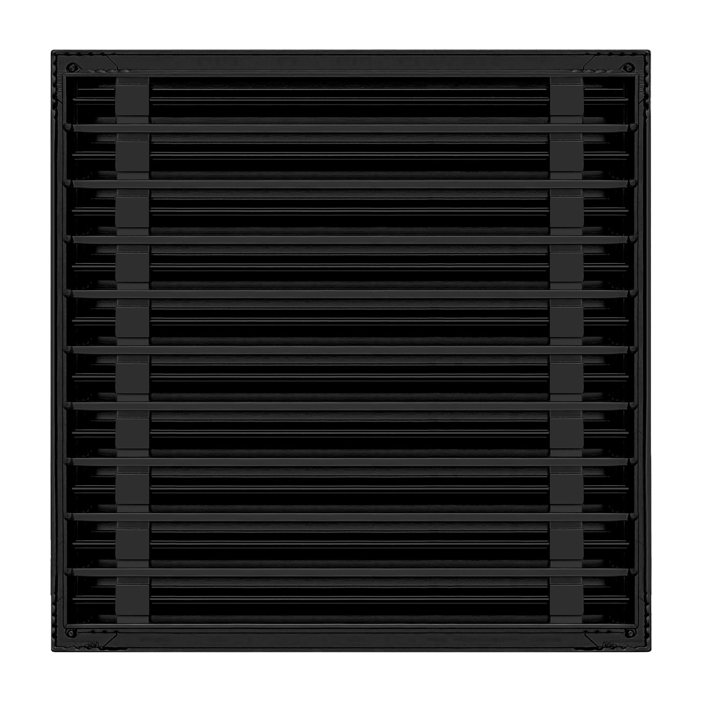 Back of 20x20 Modern Air Vent Cover Black - 20x20 Standard Linear Slot Diffuser Black - Texas Buildmart