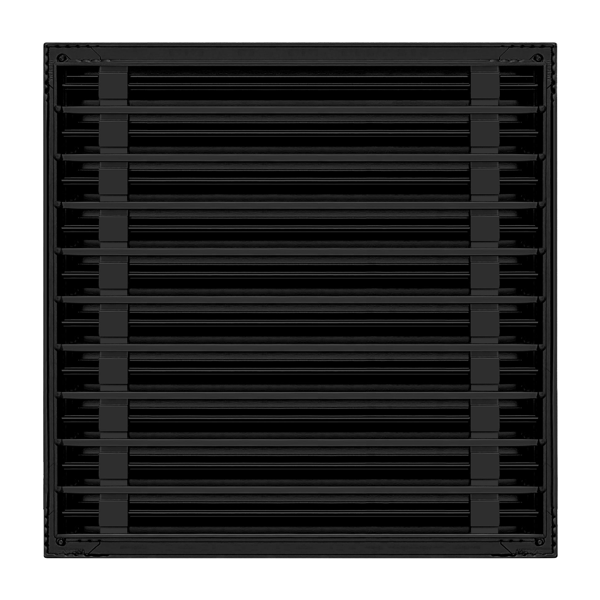 Back of 20x20 Modern Air Vent Cover Black - 20x20 Standard Linear Slot Diffuser Black - Texas Buildmart