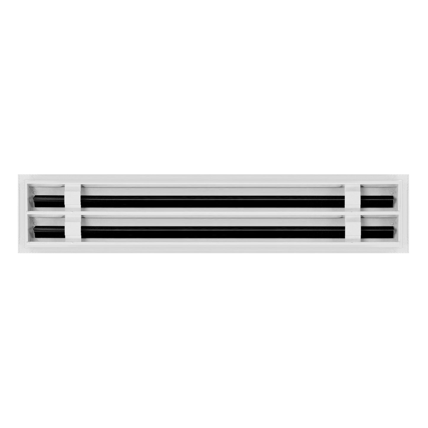 Back of 20x4 Modern Air Vent Cover White - 20x4 Standard Linear Slot Diffuser White - Texas Buildmart