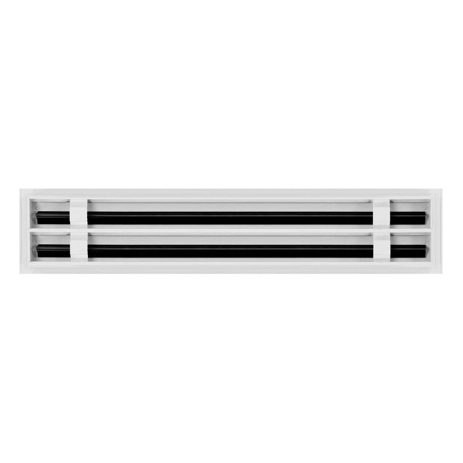 Back of 20x4 Modern Air Vent Cover White - 20x4 Standard Linear Slot Diffuser White - Texas Buildmart