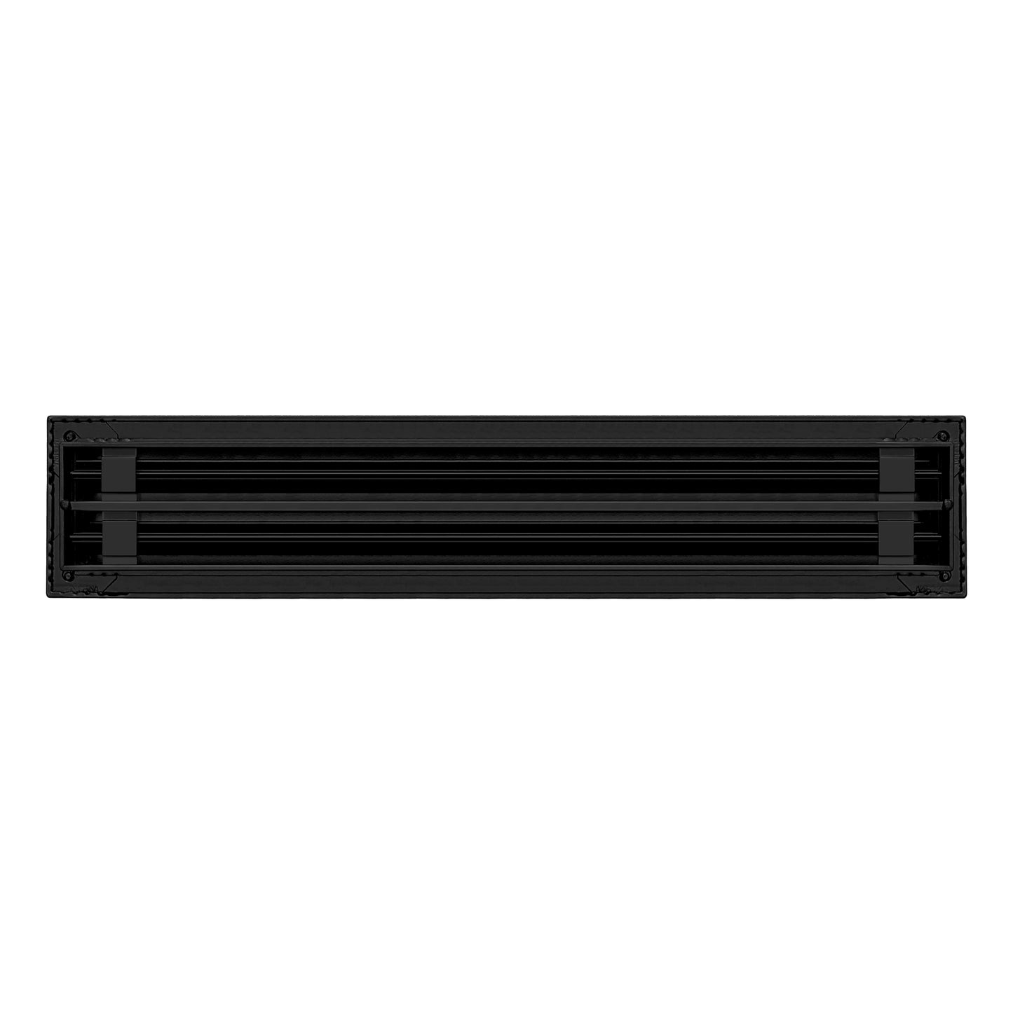Back of 20x4 Modern Air Vent Cover Black - 20x4 Standard Linear Slot Diffuser Black - Texas Buildmart