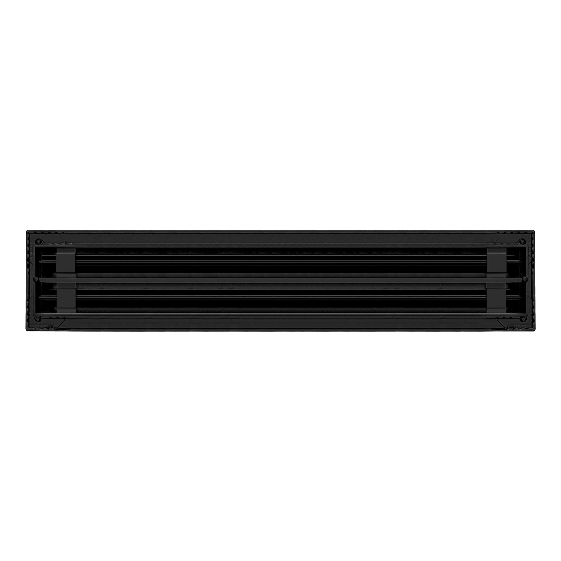 Back of 20x4 Modern Air Vent Cover Black - 20x4 Standard Linear Slot Diffuser Black - Texas Buildmart