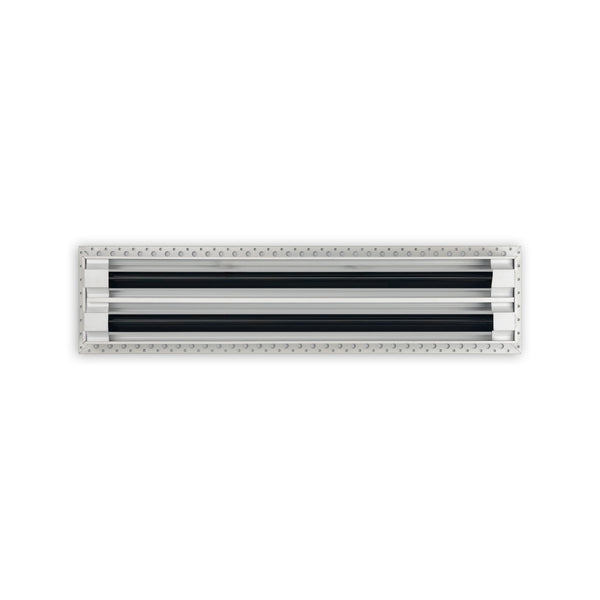 BUILDMART - 20x4 MUD-IN Air Vent Cover - Drywall MUD IN White Air Vent - MUD Linear Slot Diffuser - Register Grille for Ceiling and Walls - Texas Buildmart
