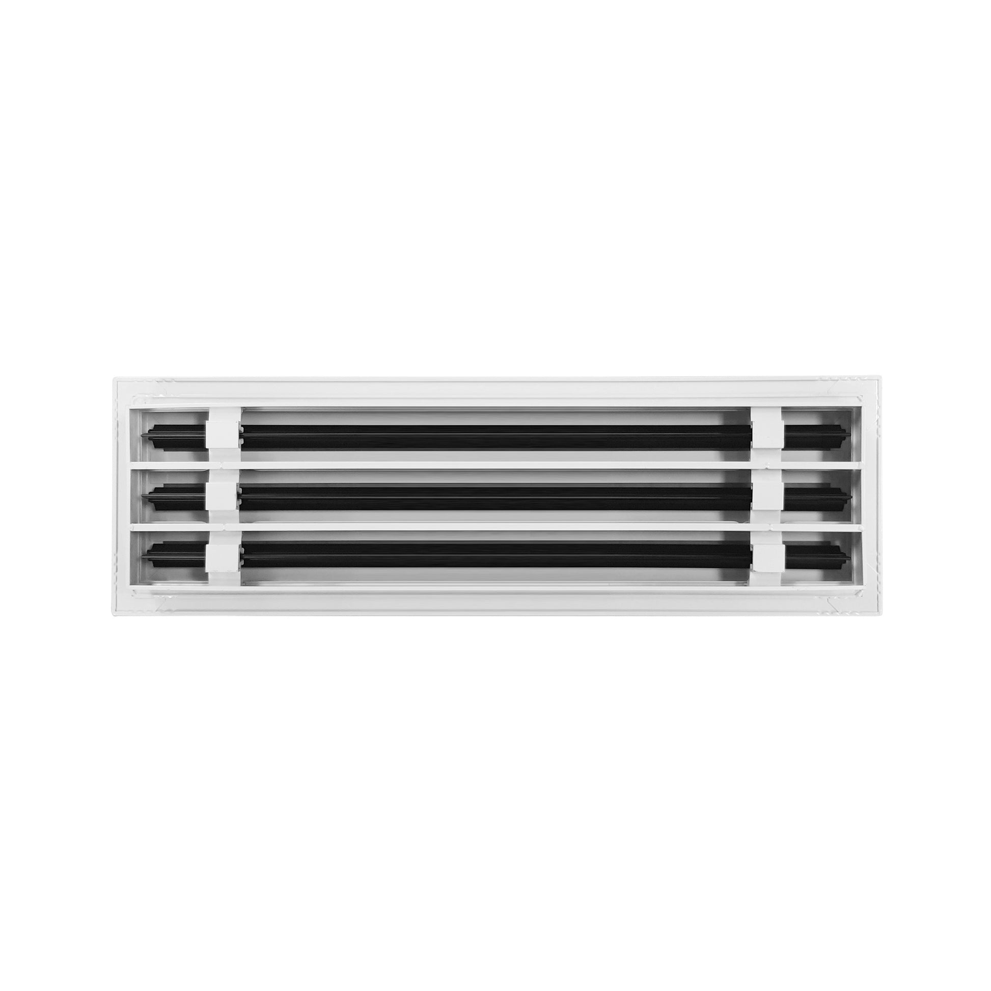 Back of 20x6 Modern Air Vent Cover White - 20x6 Standard Linear Slot Diffuser White - Texas Buildmart