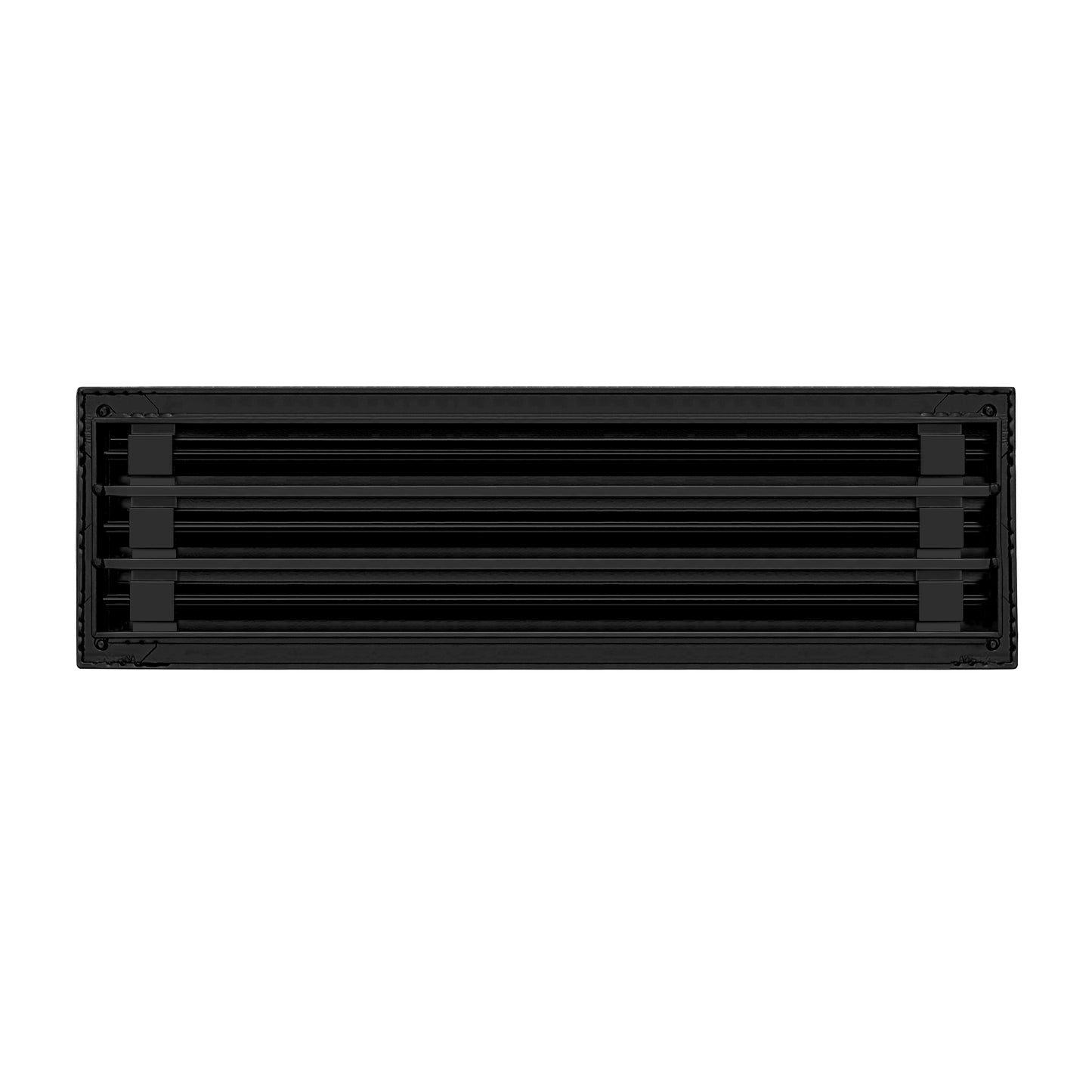 Back of 20x6 Modern Air Vent Cover Black - 20x6 Standard Linear Slot Diffuser Black - Texas Buildmart