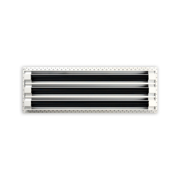 BUILDMART - 20x6 MUD-IN Air Vent Cover - Drywall MUD IN White Air Vent - MUD Linear Slot Diffuser - Register Grille for Ceiling and Walls - Texas Buildmart