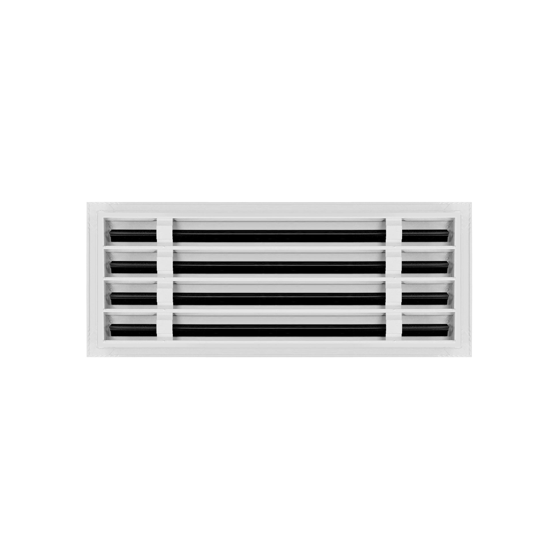 Back of 20x8 Modern Air Vent Cover White - 20x8 Standard Linear Slot Diffuser White - Texas Buildmart