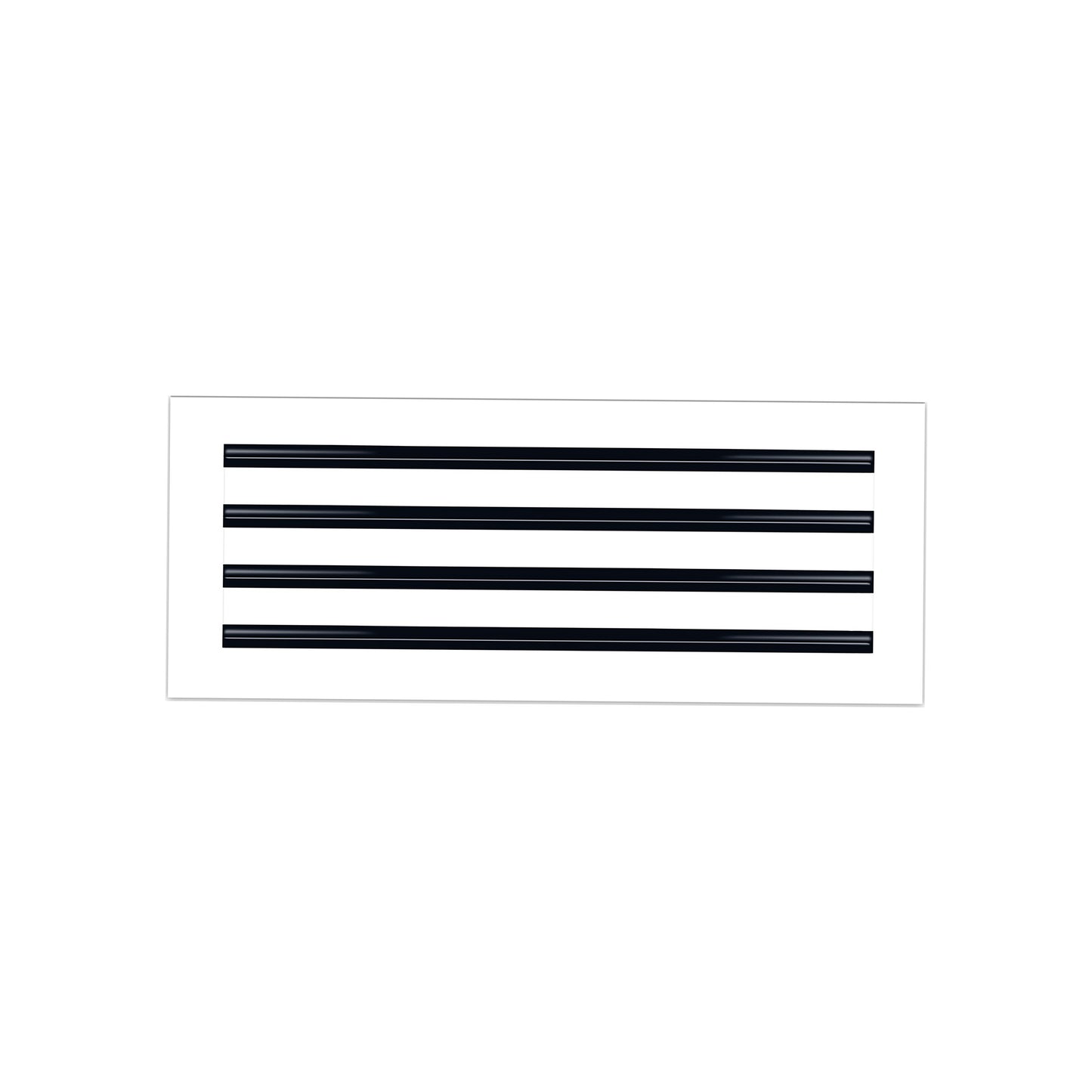 Front of 20x8 Modern Air Vent Cover White - 20x8 Standard Linear Slot Diffuser White - Texas Buildmart