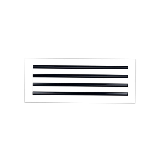 Front of 20x8 Modern Air Vent Cover White - 20x8 Standard Linear Slot Diffuser White - Texas Buildmart