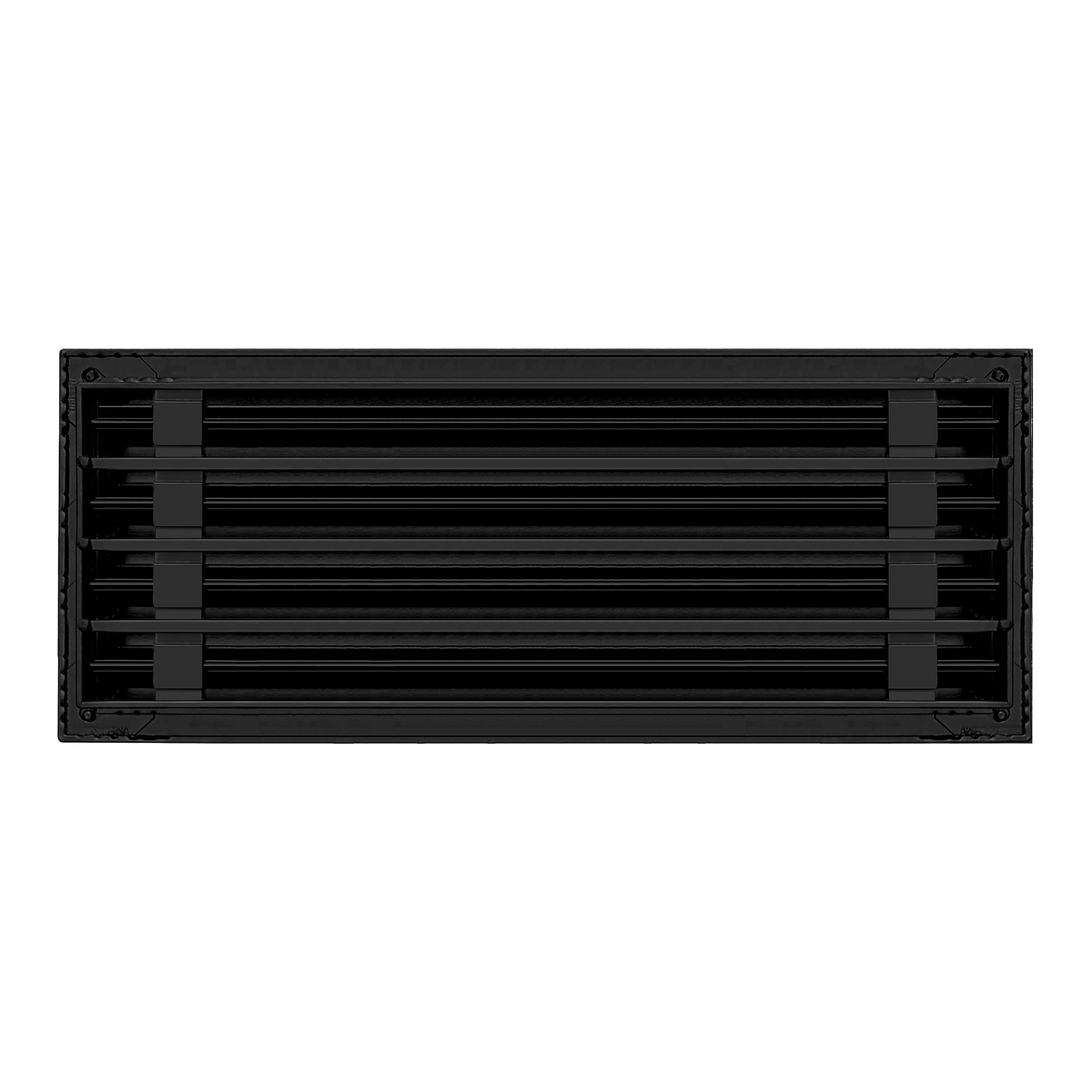 Back of 20x8 Modern Air Vent Cover Black - 20x8 Standard Linear Slot Diffuser Black - Texas Buildmart