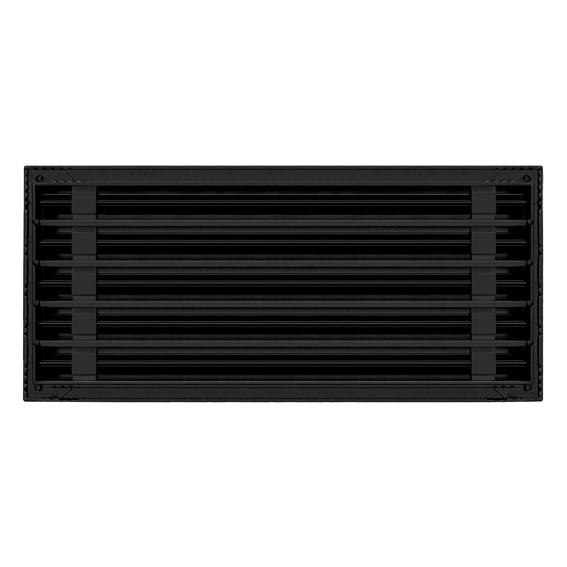 Back of 22x10 Modern Air Vent Cover Black - 22x10 Standard Linear Slot Diffuser Black - Texas Buildmart