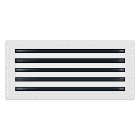 BUILDMART - 22x10 Mud In Air Vent Cover - Drywall Mud-in White Air Vent - Mud Linear Slot Diffuser - Register Grille for Ceiling and Walls - Texas Buildmart