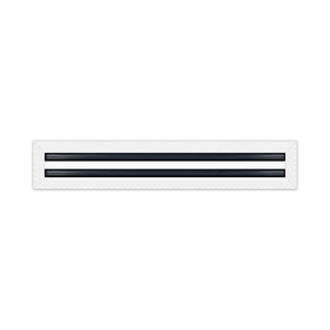 BUILDMART - 22x4 MUD-IN Air Vent Cover - Drywall MUD IN White Air Vent - MUD Linear Slot Diffuser - Register Grille for Ceiling and Walls - Texas Buildmart