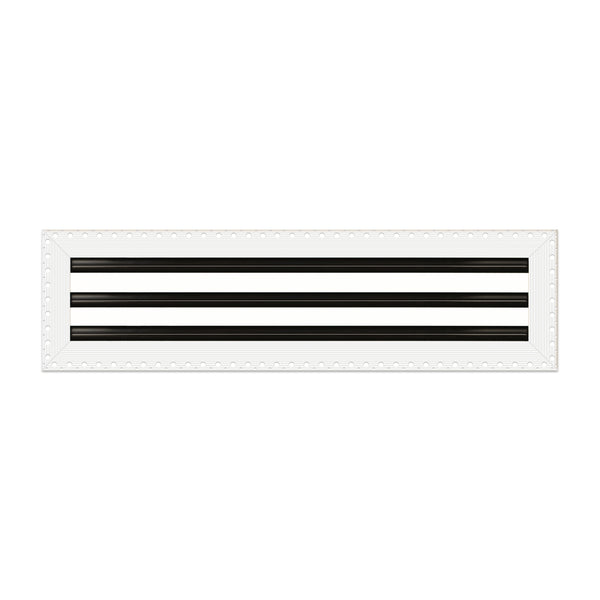 BUILDMART - 22x6 MUD-IN Air Vent Cover - Drywall MUD IN White Air Vent - MUD Linear Slot Diffuser - Register Grille for Ceiling and Walls - Texas Buildmart