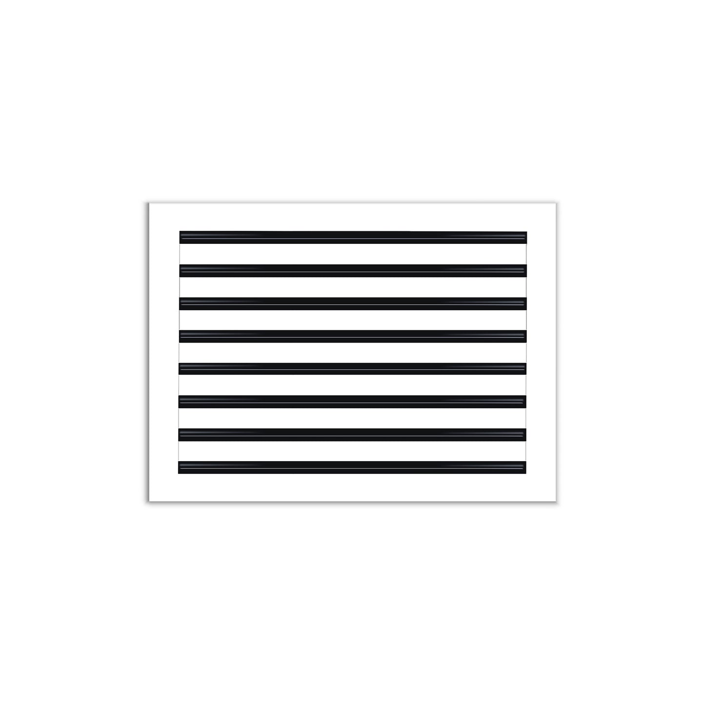 Front of 22x16 Modern Air Vent Cover White - 22x16 Standard Linear Slot Diffuser White - Texas Buildmart
