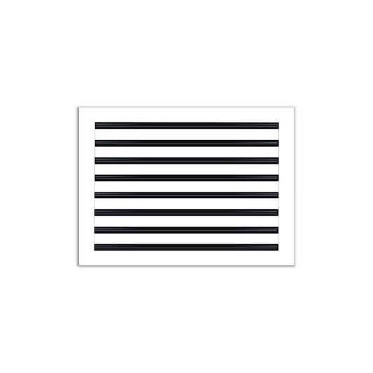 Front of 22x16 Modern Air Vent Cover White - 22x16 Standard Linear Slot Diffuser White - Texas Buildmart