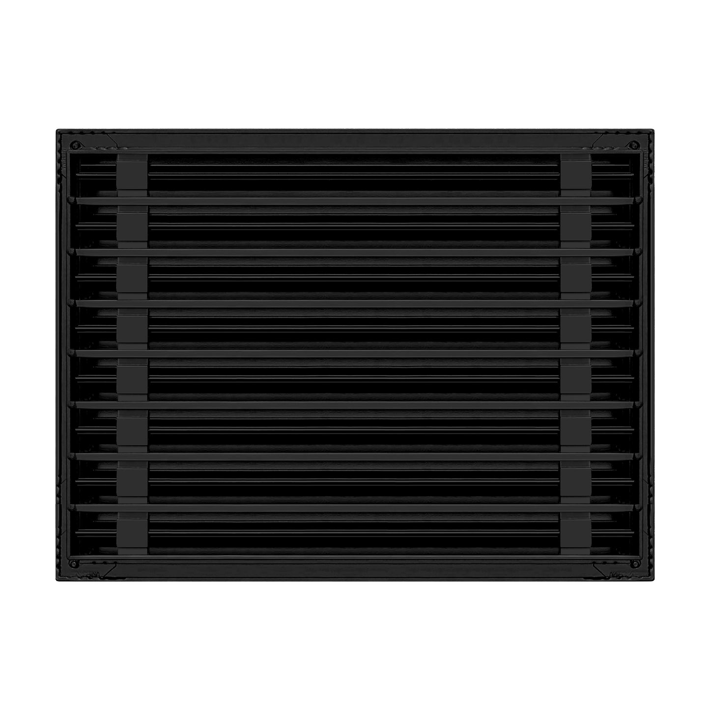 Back of 22x16 Modern Air Vent Cover Black - 22x16 Standard Linear Slot Diffuser Black - Texas Buildmart